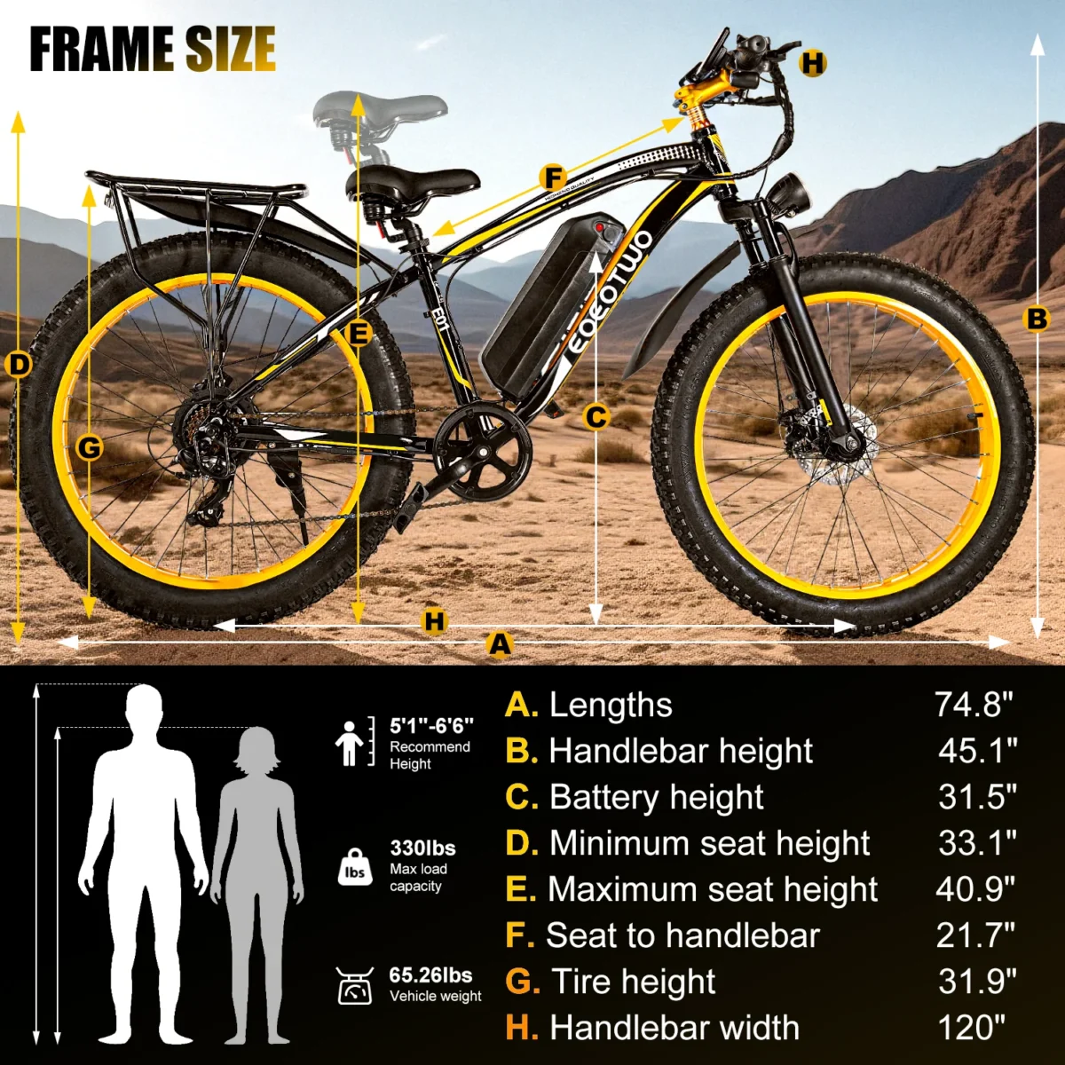 26" Fat Tire 1500W Electric Bike - Image 10
