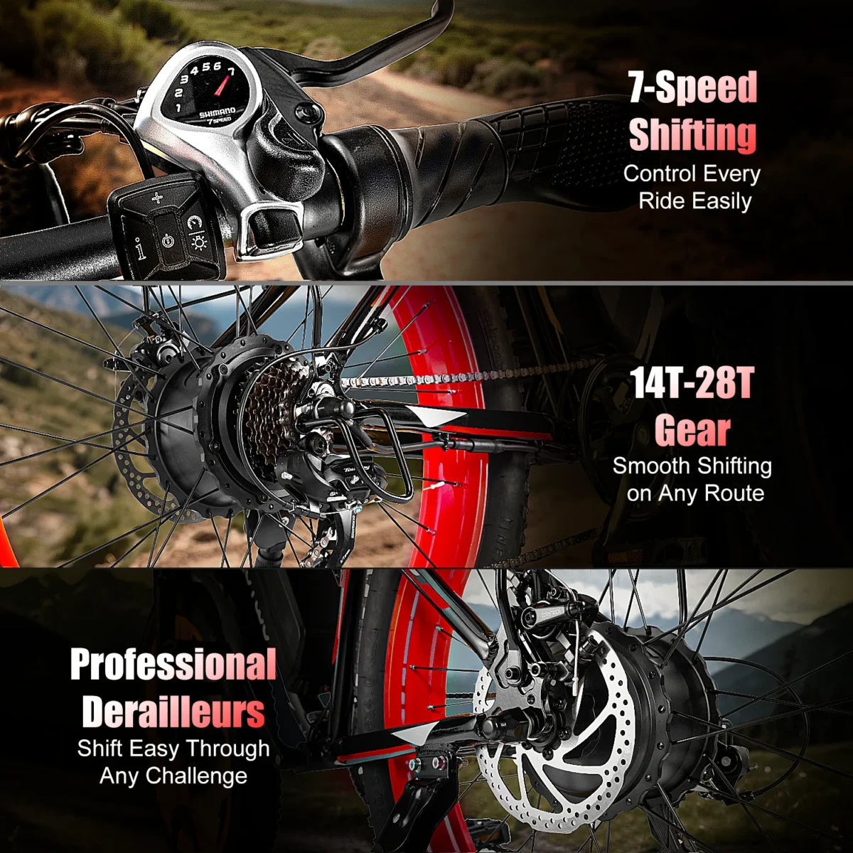 26" Fat Tire 1500W Electric Bike - Image 5