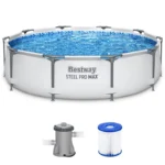 Bestway Steel Pro MAX 10'x30" Round Above Ground Outdoor Swimming Pool with Pump - Image 10