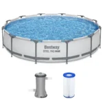Bestway Steel Pro MAX 10'x30" Round Above Ground Outdoor Swimming Pool with Pump - Image 11