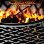 BALI OUTDOORS Fire Pit with Poker, 40 inch Outdoor Fire Pit Patio, Wood Burning Firepits for Outside with Grill - Image 5