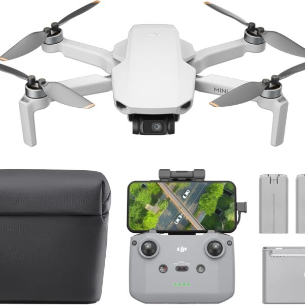DJI Mini 4K Fly More Combo, Drone with 4K UHD Camera for Adults, Under 249 g, 3-Axis Gimbal Stabilization, 10km Video Transmission, Auto Return, 3 Batteries for 93-Min Max Flight Time