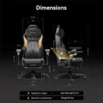 AutoFull M6 Gaming Chair, Ventilated and Heated Seat Gaming Chair with 360° Adjustable Armrest - Image 7