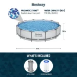 Bestway Steel Pro MAX 10'x30" Round Above Ground Outdoor Swimming Pool with Pump - Image 7