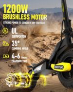 Electric Scooter for Adults, 1200W Motor Fast E Scooter, Foldable - Image 2