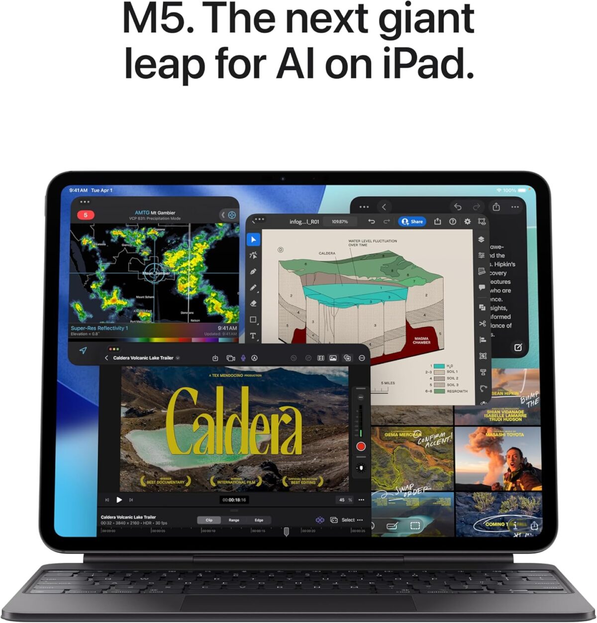 pple iPad Pro 13-inch (M5): Ultra Retina XDR Display, 256GB, Landscape 12MP Front Camera/12MP Back Camera, LiDAR Scanner, Wi-Fi 7 with Apple N1, Face ID, All-Day Battery Life - Image 7