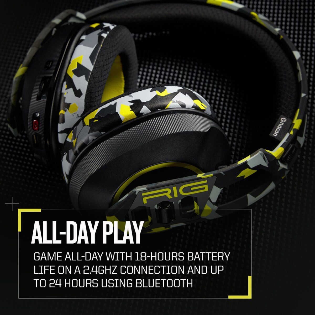 RIG 600 PRO HS Dual Wireless Multiplatform Gaming Headset with 2.4GHz / Bluetooth for PlayStation PS4, PS5 - Acid Camo - Image 9