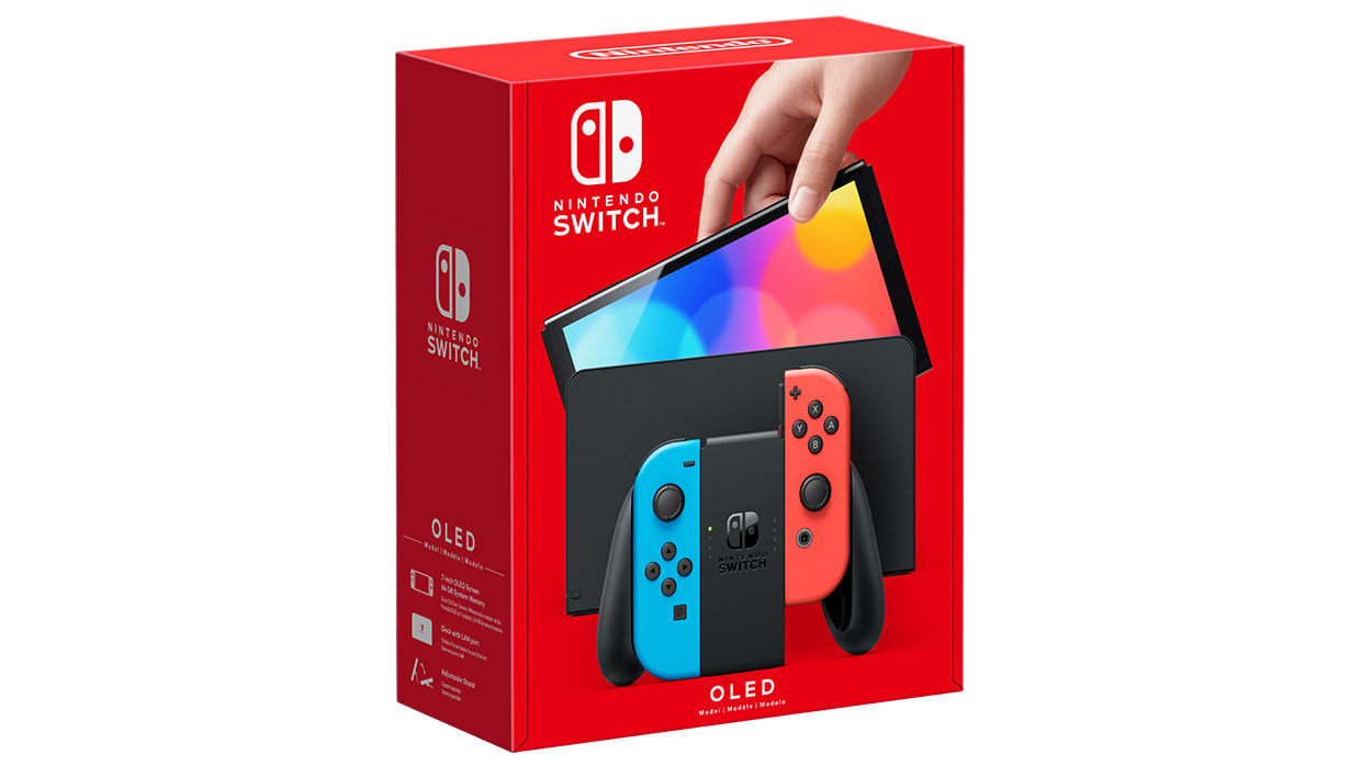 DM_20260403020142_001-7971a3 Nintendo Switch™ - OLED Model Neon Blue/Neon Red set - Image 1