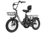 ESKUTE E Trike Electric Bike, Peak 1200W Brushless Motor Folding Trike 18X3.0 Fat Tire Ebike, 624Wh Removable Battery, Step-Thru 3 Wheel Electric Bicycle, Up to 55 Miles, 18MPH+ Tricycle for Adults - Image 17