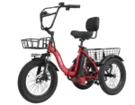 ESKUTE E Trike Electric Bike, Peak 1200W Brushless Motor Folding Trike 18X3.0 Fat Tire Ebike, 624Wh Removable Battery, Step-Thru 3 Wheel Electric Bicycle, Up to 55 Miles, 18MPH+ Tricycle for Adults - Image 18