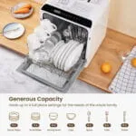 HAVA Countertop Dishwasher, 6 Programs Portable Dishwashers with 5L Built-in Water Tank, No Hookup Needed, Baby Care & Air-Drying Function for Apartments and RVs - Image 5