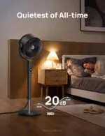 DREO Fan for Bedroom, 120° Oscillating Standing Fans, Quiet Floor Fan with DC Motor, 100ft Pedestal Fans for Room, 9 Speeds, 4 modes, 20dB, 120° Manual Vertical, 37-42" Adjustable Height, 9H Timer (复制) - Image 6