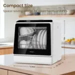 HAVA Countertop Dishwasher, 6 Programs Portable Dishwashers with 5L Built-in Water Tank, No Hookup Needed, Baby Care & Air-Drying Function for Apartments and RVs - Image 6