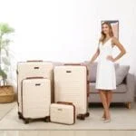 AAIVV 4 Piece Luggage Set Expandable ABS Travel Suitcase Set TSA Lock Hardshell Durable Lightweight Traveling Luggage Sets Gift for Back to School (Amy Green, 28in26in20in13in) - Image 8