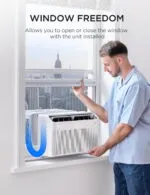 Midea 10,000 BTU U Shaped Smart Inverter Window Air Conditioner - Cools 450 Sq Ft, Ultra Quiet with Open Window Flexibility - Alexa/Google Assistant Compatible - 35% Energy Savings, Remote (Updated) - Image 2