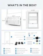 Midea 10,000 BTU U Shaped Smart Inverter Window Air Conditioner - Cools 450 Sq Ft, Ultra Quiet with Open Window Flexibility - Alexa/Google Assistant Compatible - 35% Energy Savings, Remote (Updated) - Image 9