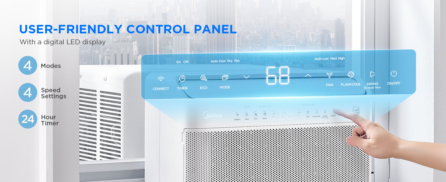 Midea U Shaped Smart Inverter Window Air Conditioner